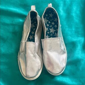 Faded Glory Silver slip on shoes